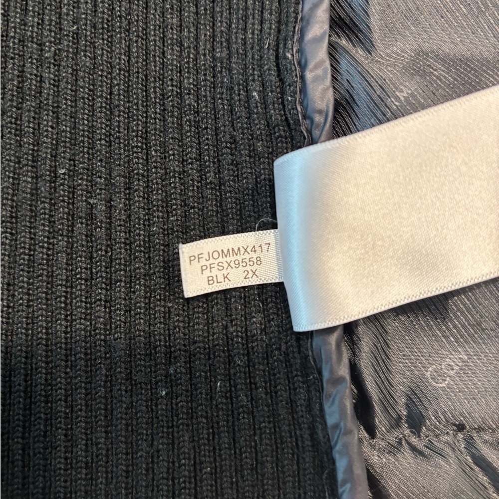 Calvin Klein Puffer Vest With Ribbed Back, Size 2X - Picture 3 of 9